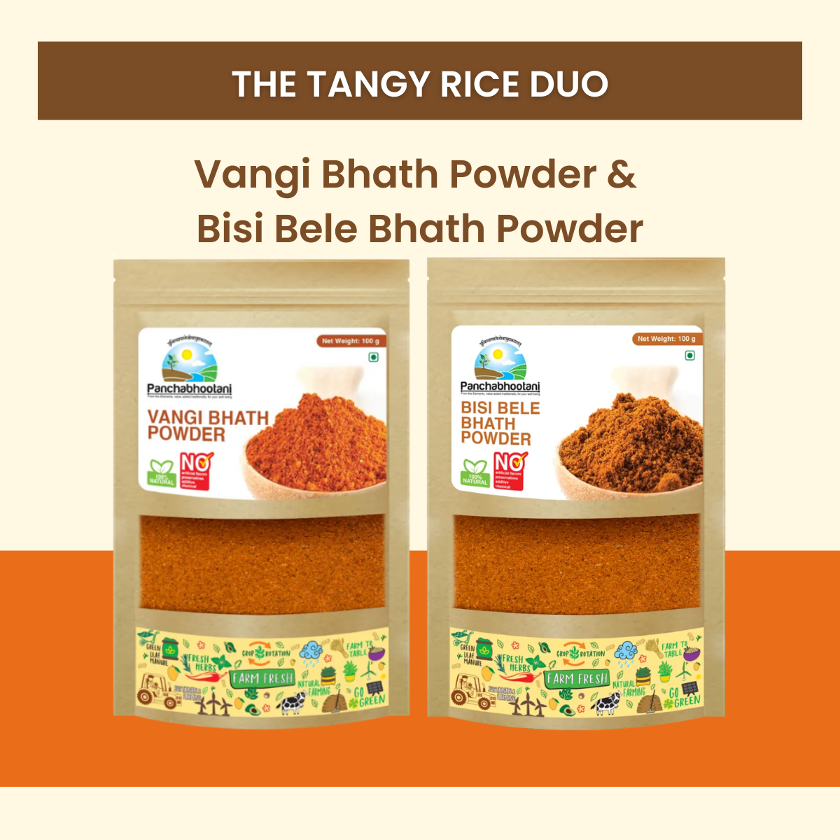 Panchabhootani Combo Pack 5 - Vangi Bhath Powder + Bisi bele bath Powder